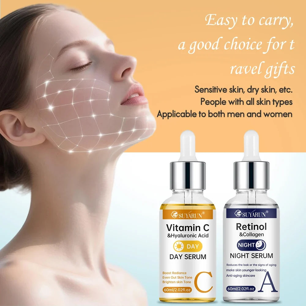 SUYARUN Vitamin C Day & Retinol Night Serum – 2-in-1