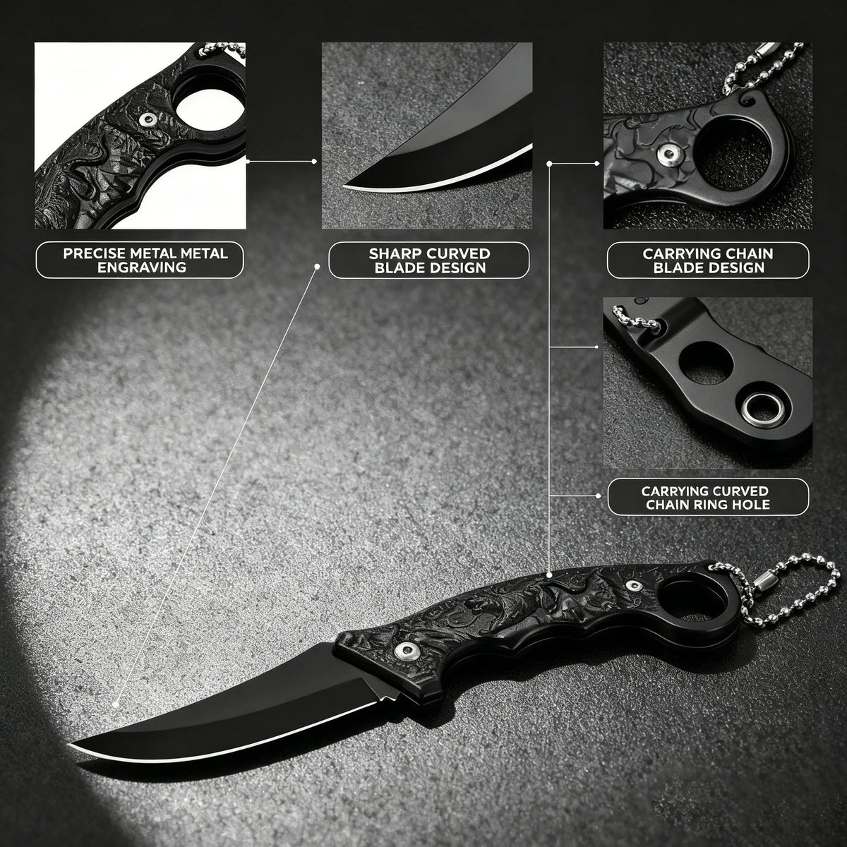 Folding Pocket Knife Tiger Handle – EDC Camping & Hiking Blade