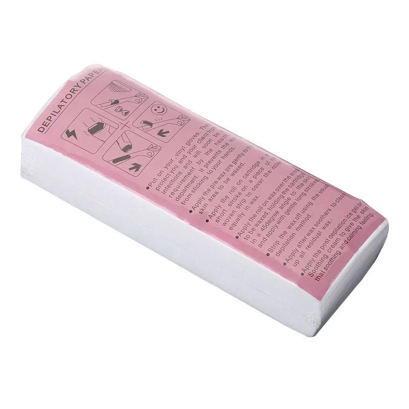 100pc Nonwoven Wax Strips – Face, Leg & Body Hair Removal Set
