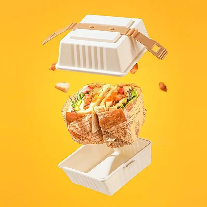 Sandwich Bento Box with Strap – Portable Lunch Container