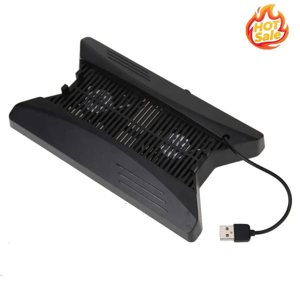 PS4 Pro Vertical Stand – Dual Cooling Fans & 3-Port USB Hub