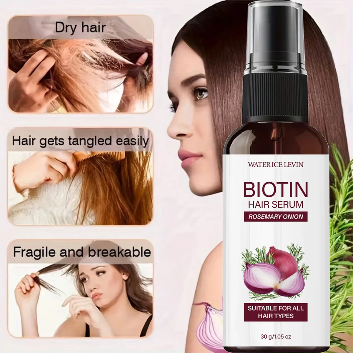 Biotin Rosemary Onion Hair Growth Serum – All Hair Types