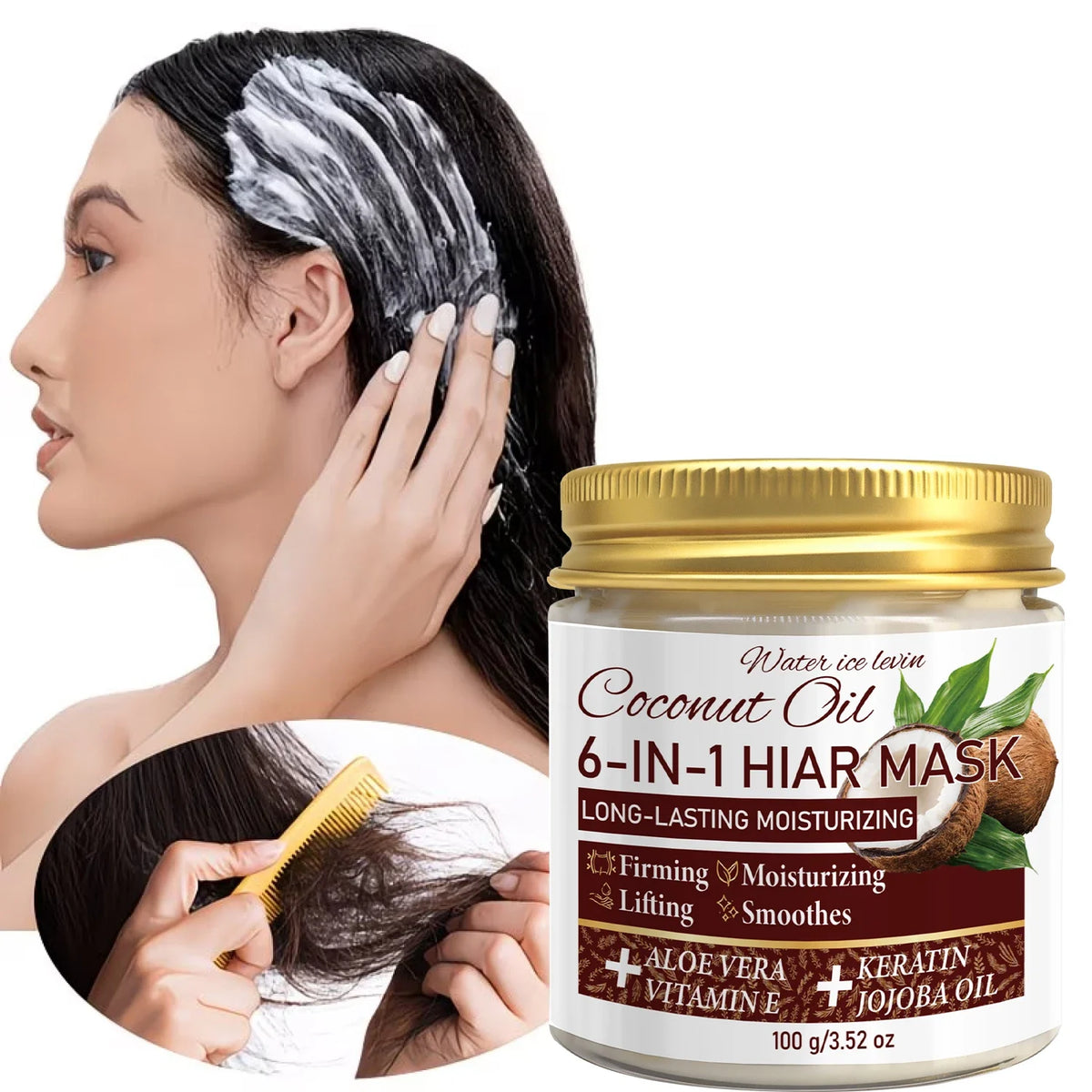 6-in-1 Coconut Hair Mask with Keratin & Jojoba Oil – 100g