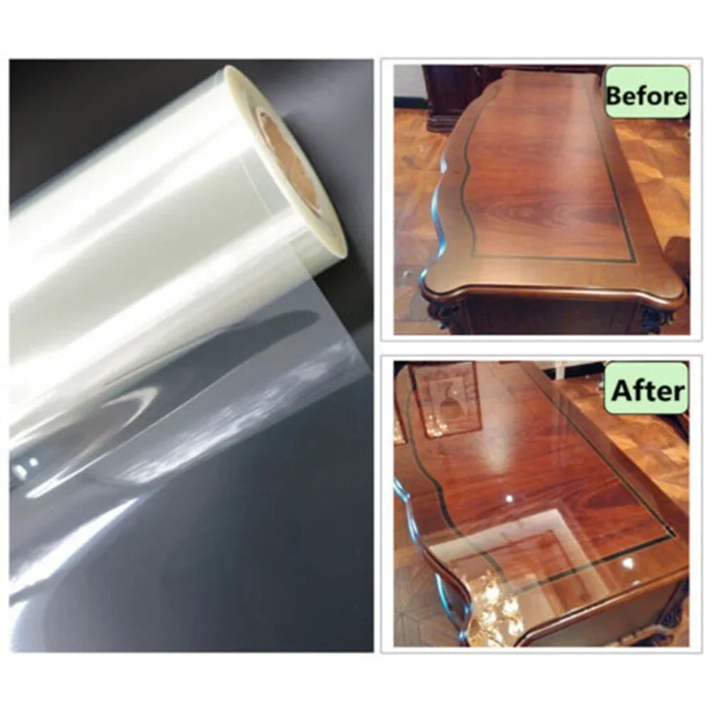 Clear PET Desk Protector Film | Anti-Scratch Surface Cover Mat