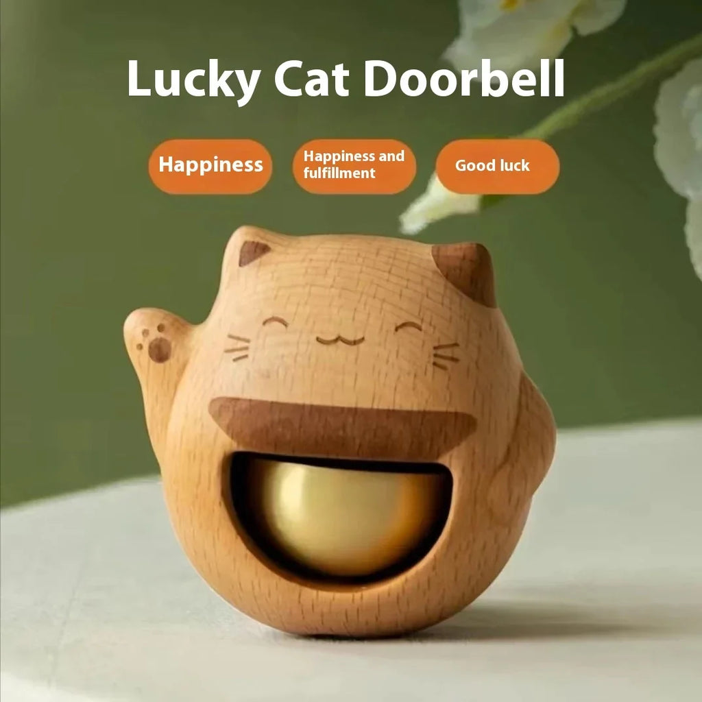 Maneki Neko Bell Magnetic Doorbell Dopamine Wind Chime Door-pulling