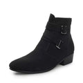 Men's British Ankle Boots – Buckle Strap Pointed Toe Booties
