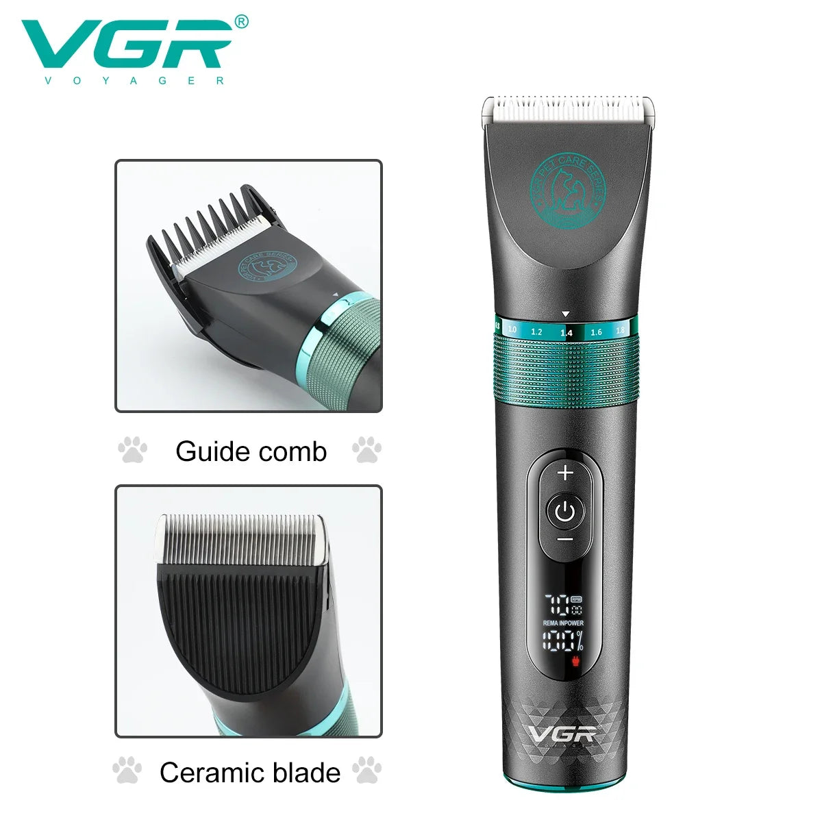 VGR V-209 Electric Pet Hair Clipper & Trimmer for Cats & Dogs