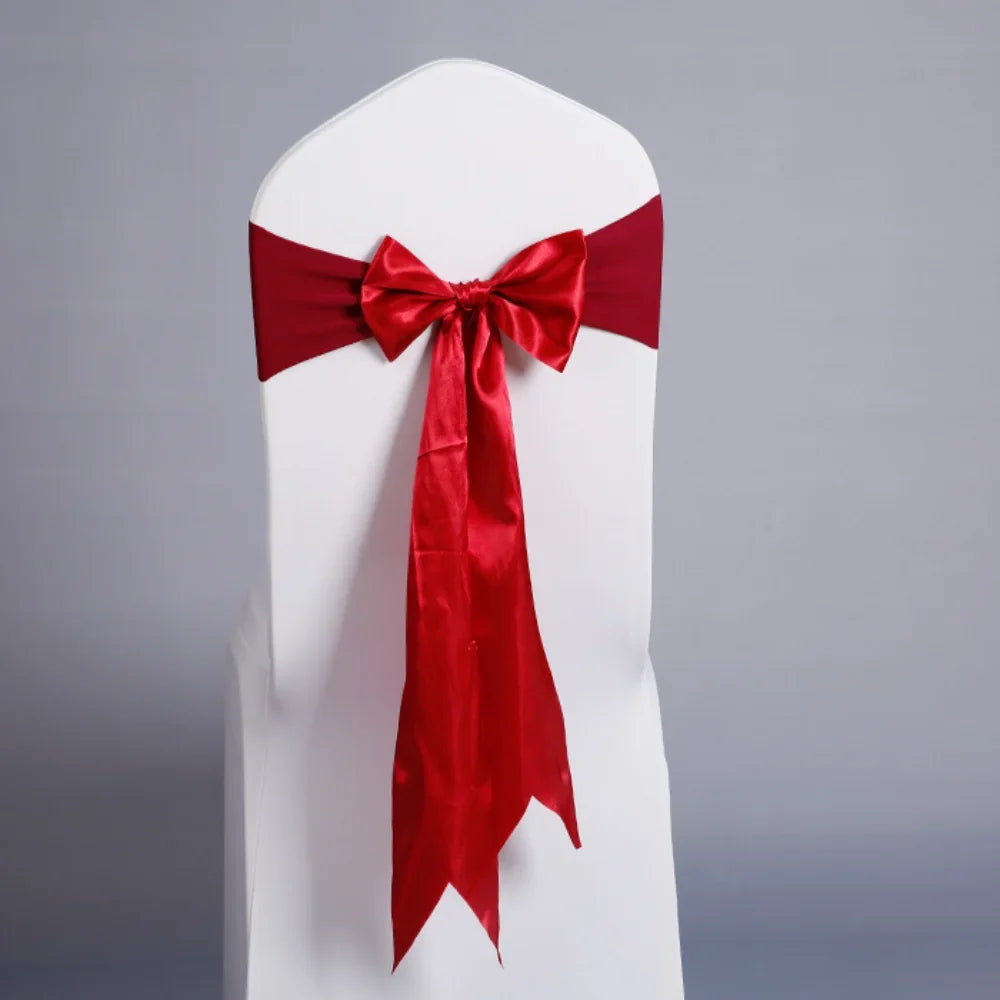 Wedding Decoration Spandex Chair Sashes Ready Made Bow Tie No Need