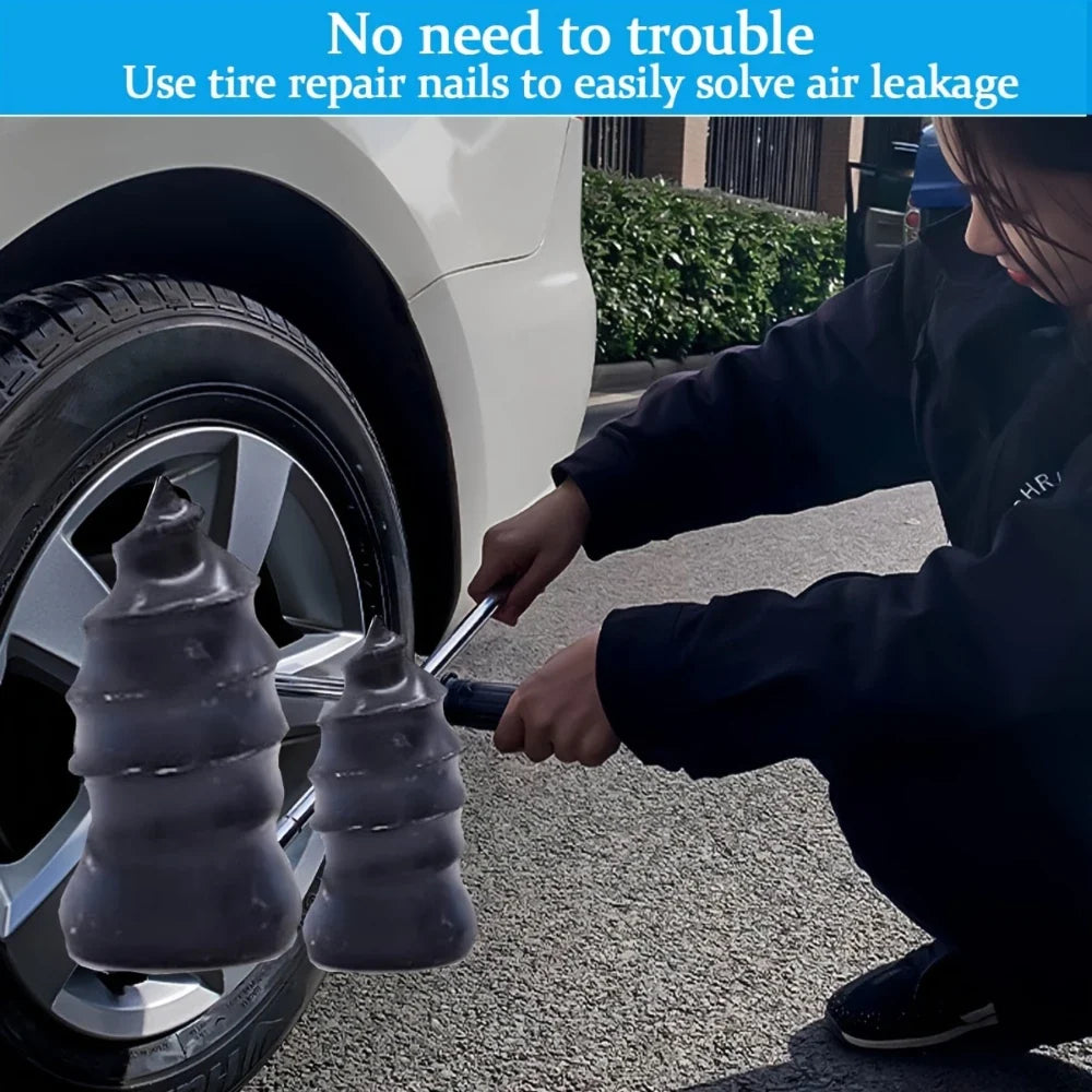 30-Pc Tubeless Tire Repair Rubber Plug Kit – Screw-In Plugs
