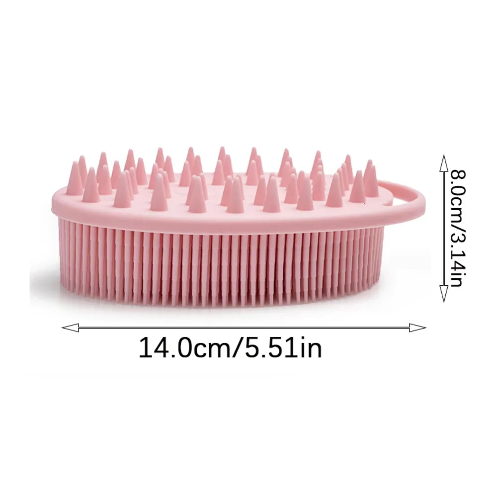 2-in-1 Silicone Shower Brush – Body Scrub & Scalp Massager