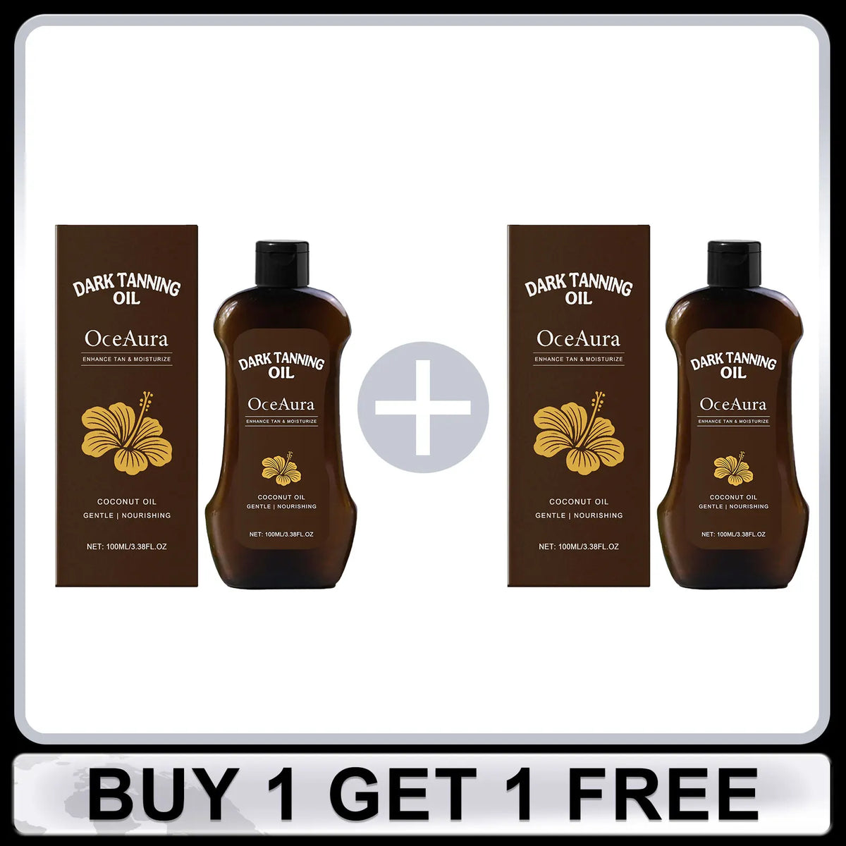 OCEAURA Coconut Dark Tanning Oil & Bronzer – 100ml Self Tan