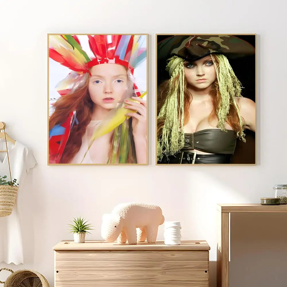 Lily Cole Fashion Poster – HD Waterproof Wall Sticker Décor