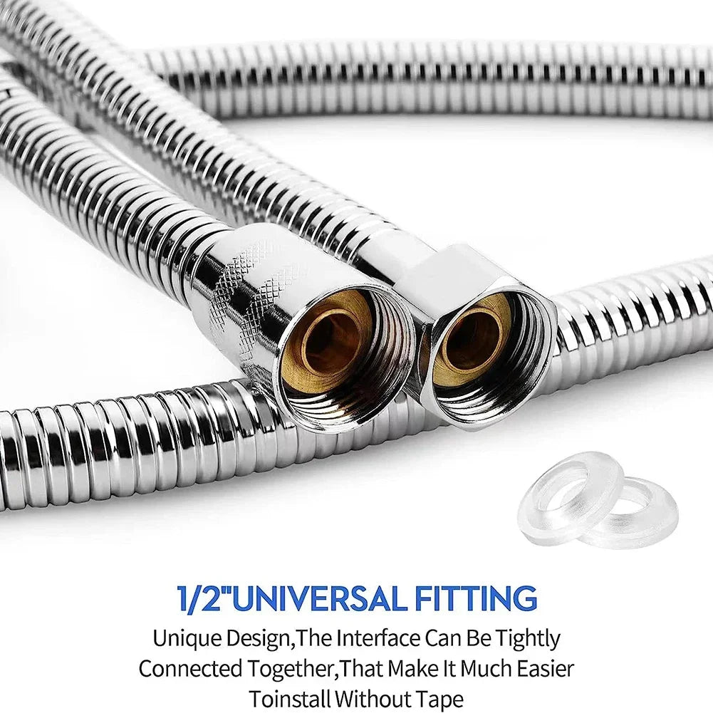 2M Stainless Steel Shower Hose Extension Tube | Bathroom Accessory