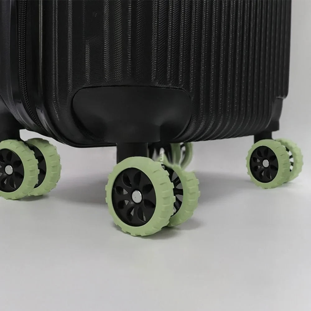 8-Pack Silicone Luggage Wheel Covers – Quiet Caster Protectors