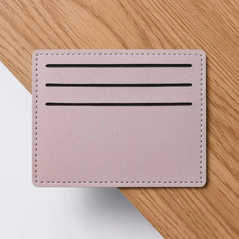Minimalist Slim PU Card Holder – 6-Slot Pocket Wallet Case