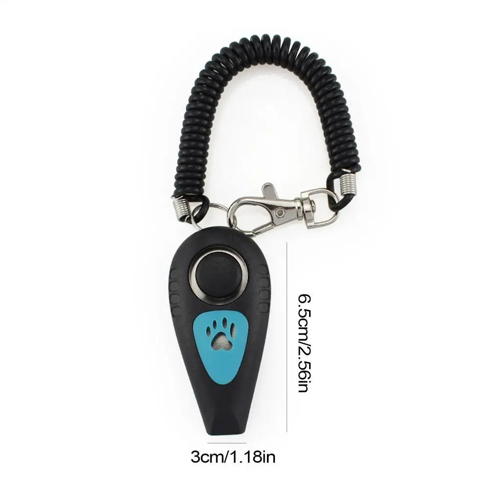 Dog Training Clicker 1 Pet Whistle Behavior Aid Wrist Strap Silent