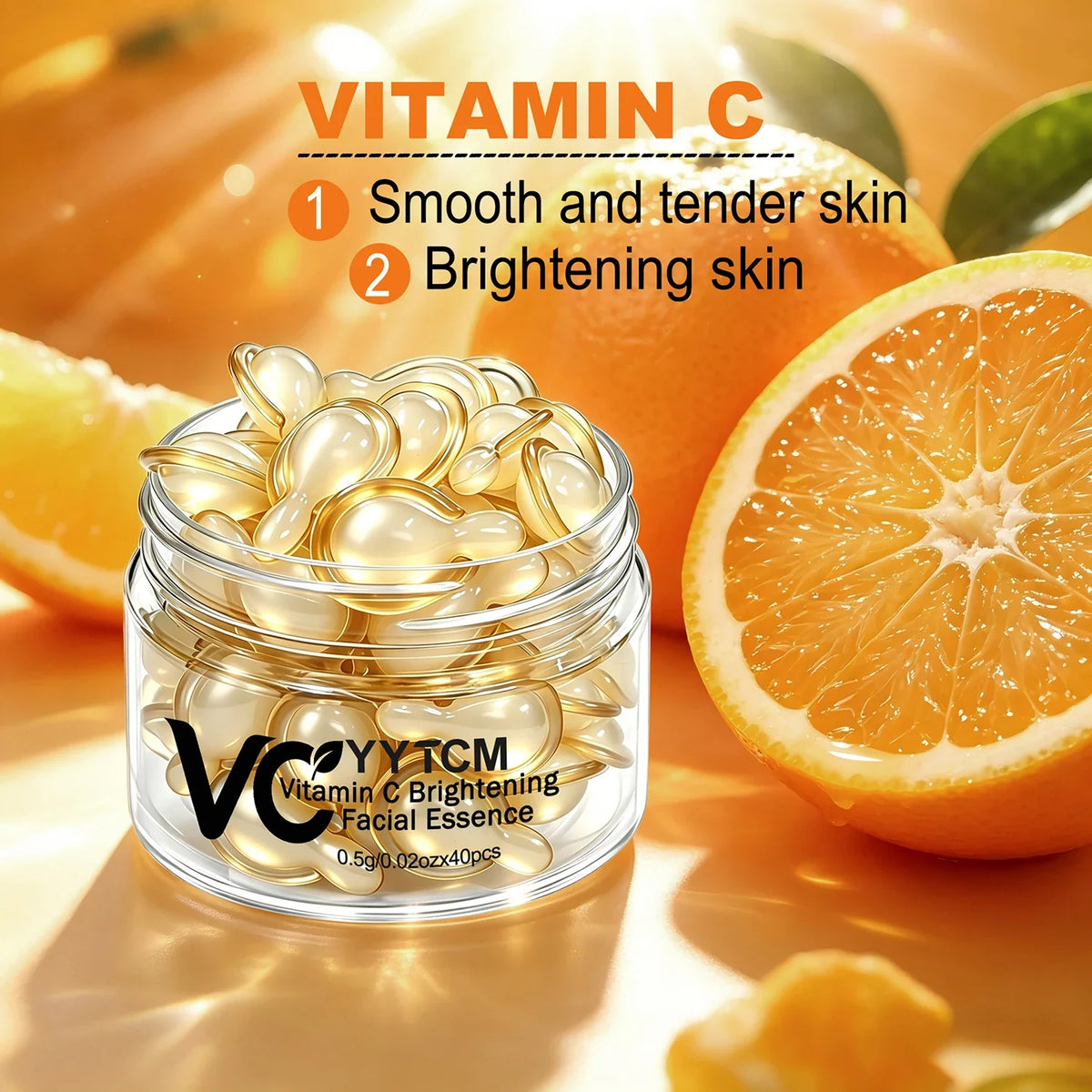 Vitamin C Face Serum Capsules – Retinol, Hyaluronic Acid & Vitamin E