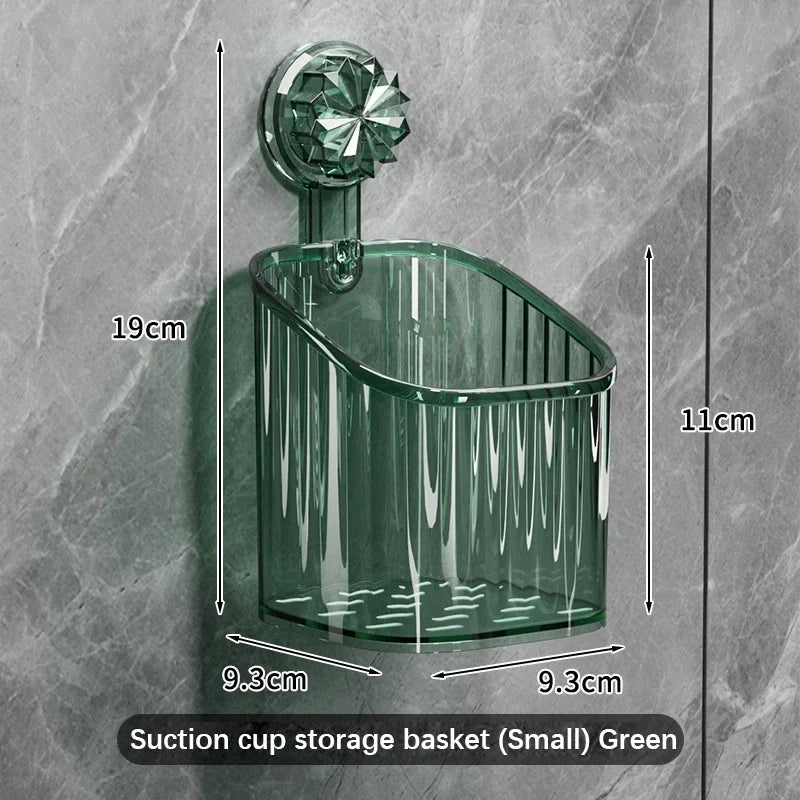 Suction Cup Shower Caddy Shelf – No Drill Wall Organizer