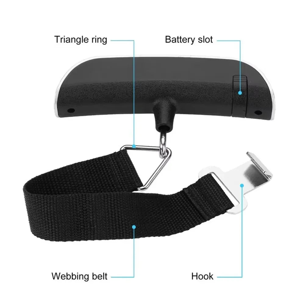 50kg/110lb Digital Hanging Luggage Scale | Portable Travel Scale