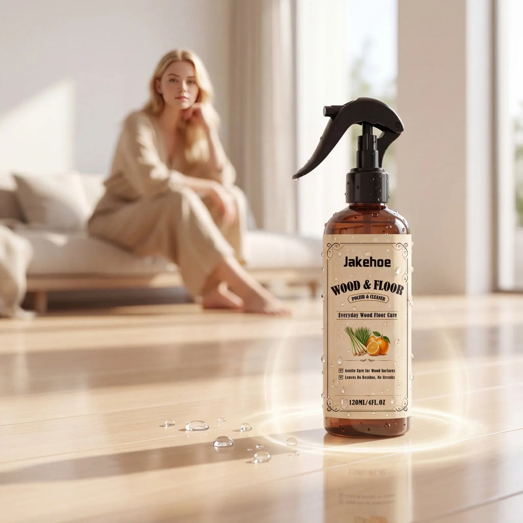Jakehoe Wood Floor Polish Cleaner Spray – Streak-Free