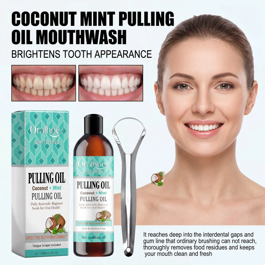 Coconut Mint Oil Pulling Mouthwash 100ml – Alcohol-Free Oral Care