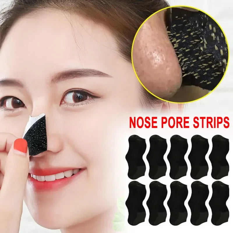 Bamboo Charcoal Nose Pore Cleansing Strips 50/100 Pcs