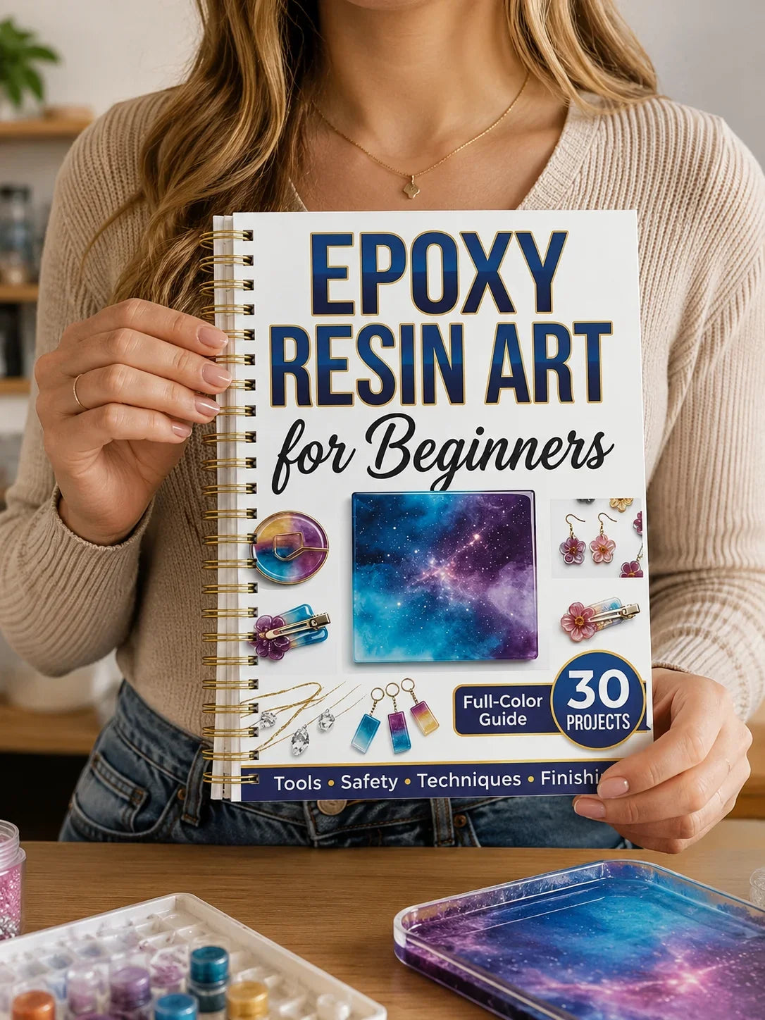 Introduction A5 Spiral Guide Epoxy Resin Art 30 Full Handmade