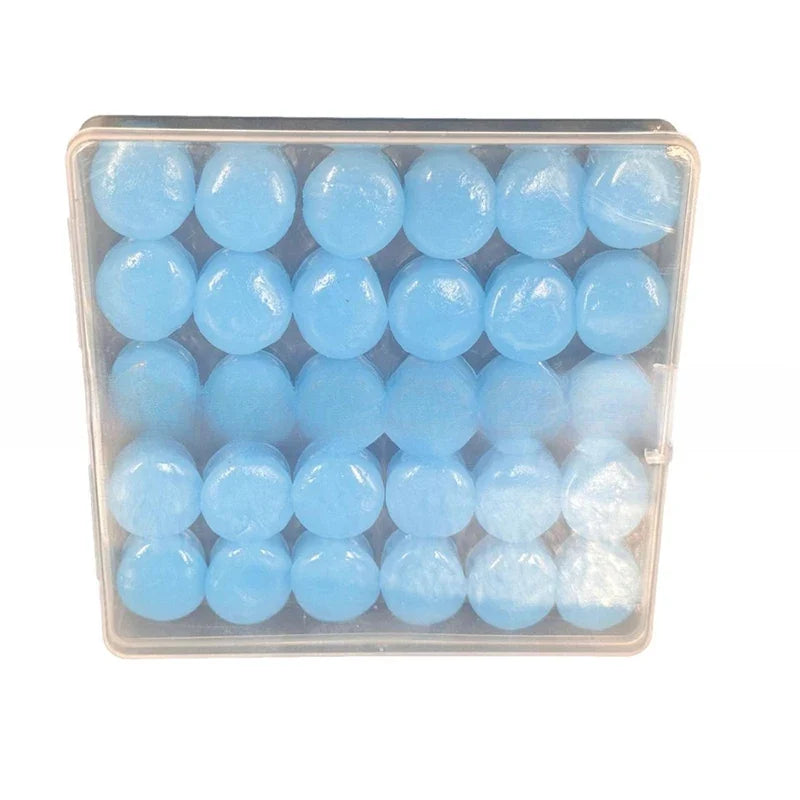 30-Pack Reusable Silicone Ear Plugs – Noise Reduction for Sleep