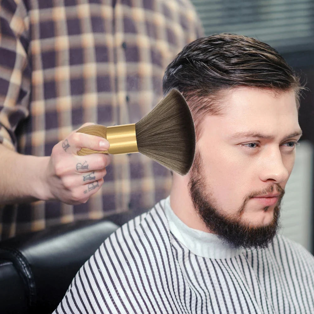 Professional Barber Neck Brush – Soft Hair Sweeping Tool
