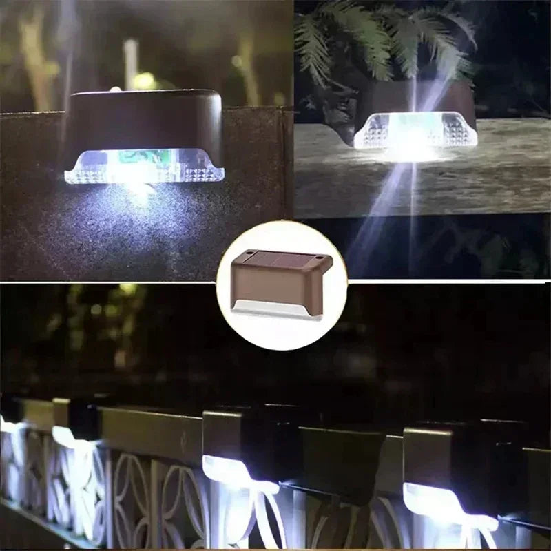 Solar Deck Lights Outdoor IP66 Waterproof LED Step & Stair Lamps