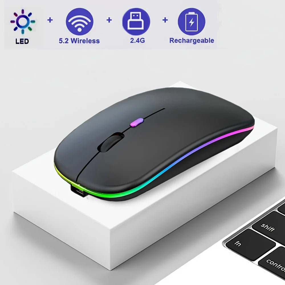 Wireless Mouse Bluetooth-compatible Gaming Dual Mode BT+2 4Ghz