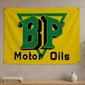 BP Motor Oil Flag Banner – Wall Hanging Automotive Décor