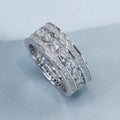 Huitan Crystal CZ Ring for Women – Wedding & Engagement Band