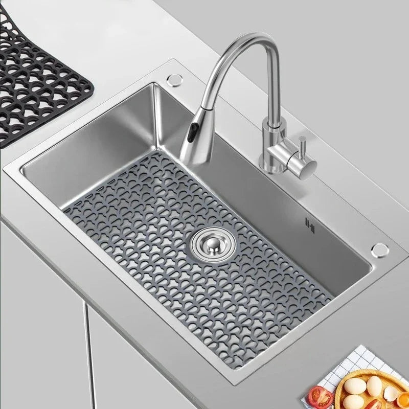 Large Silicone Sink Mat 26x14" | Farmhouse Kitchen Sink Grid
