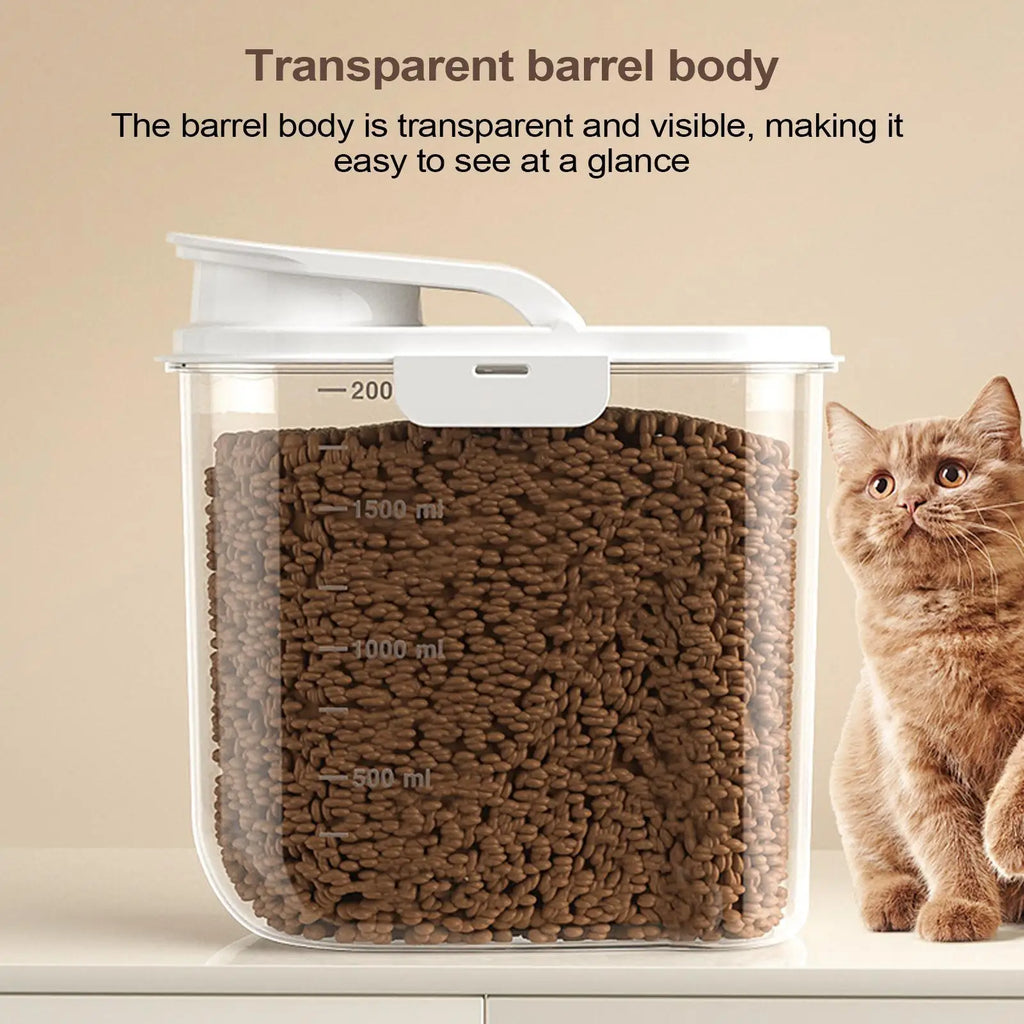 2L Airtight Pet Food Storage Container with Lid | Dog & Cat