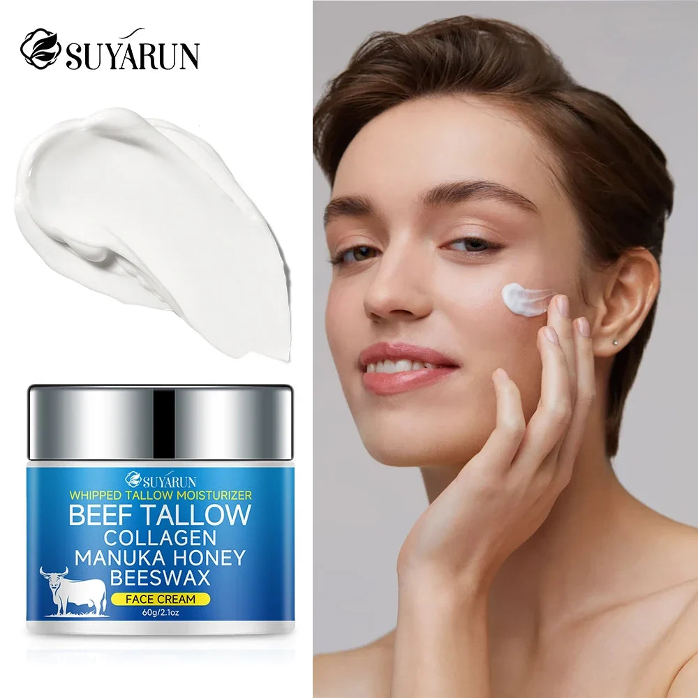 SUYARUN Tallow Face Cream | Olive Oil & Honey Moisturizer