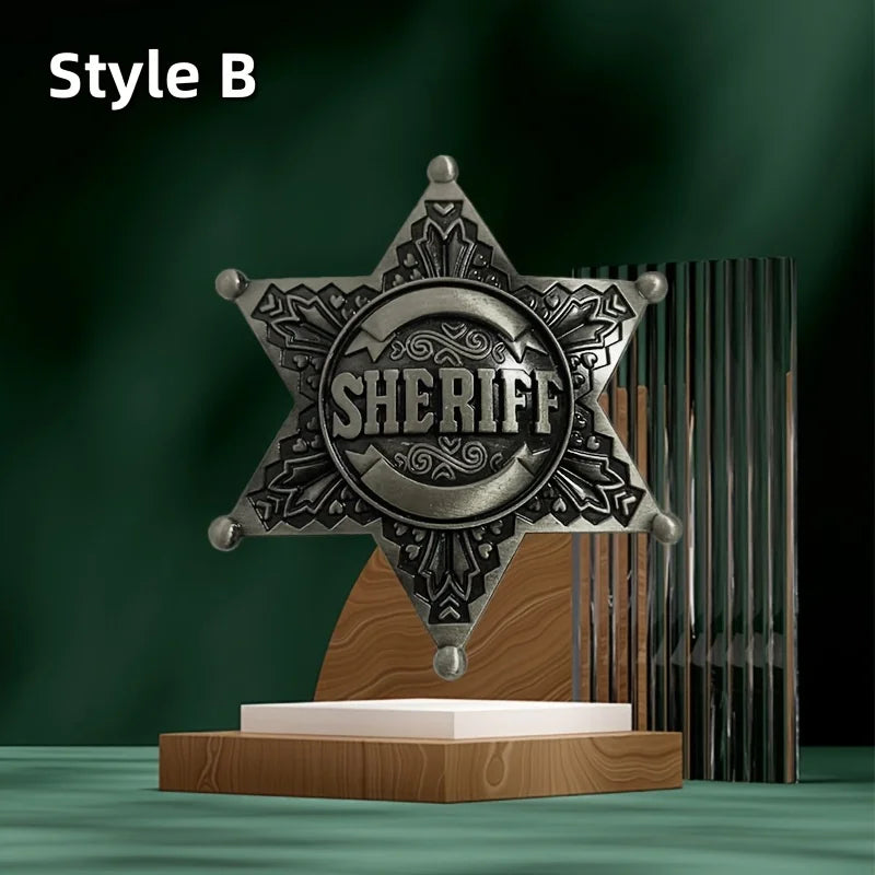 Vintage Western Metal Sheriff Badge – Cowboy Costume Accessory