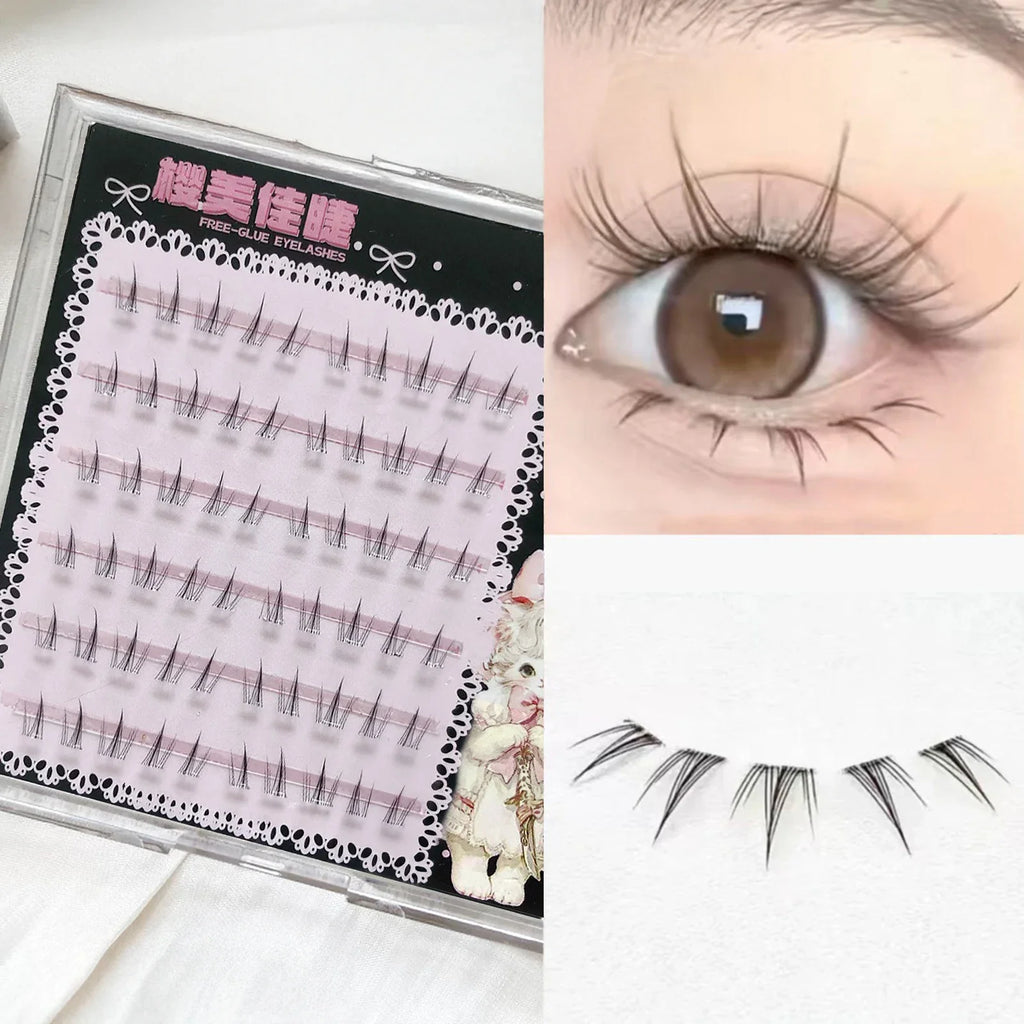 Sunflower No-Glue Lower Lash Clusters | Natural Individual Lashes