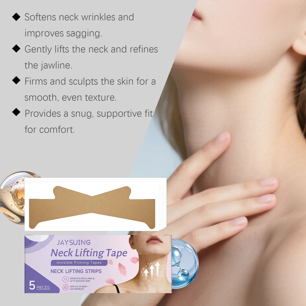 Jaysuing Collagen Neck Lifting Mask – Firm & Brighten 5 Pcs