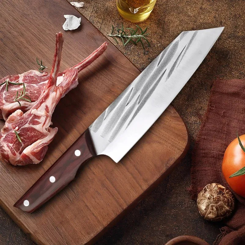 InLeung Hand Forged Chef's Knife – Wood Handle Cleaver