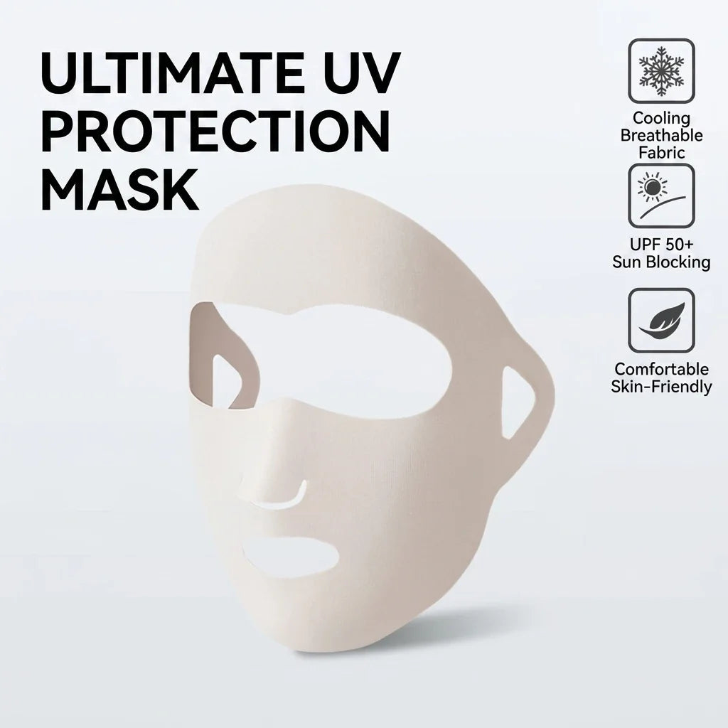 Kids UPF50+ Ice Silk Sun Protection Full Face Mask | Breathable