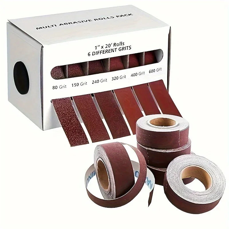 Sandpaper Roll 6M x 25cm Emery Cloth Grit 80 to 600