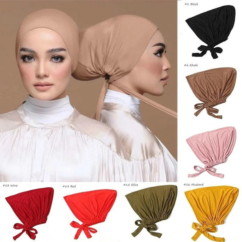 Soft Modal Cotton Inner Hijab Underscarf Cap – Stretchy Bonnet