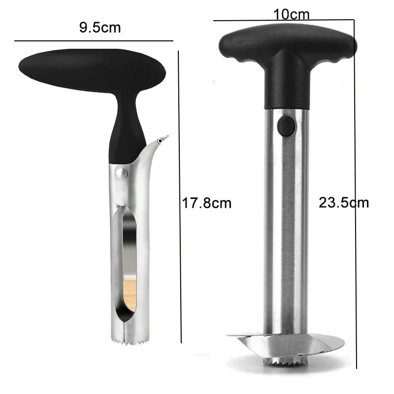 Stainless Steel Fruit Corer & Slicer Set – Pineapple & Apple