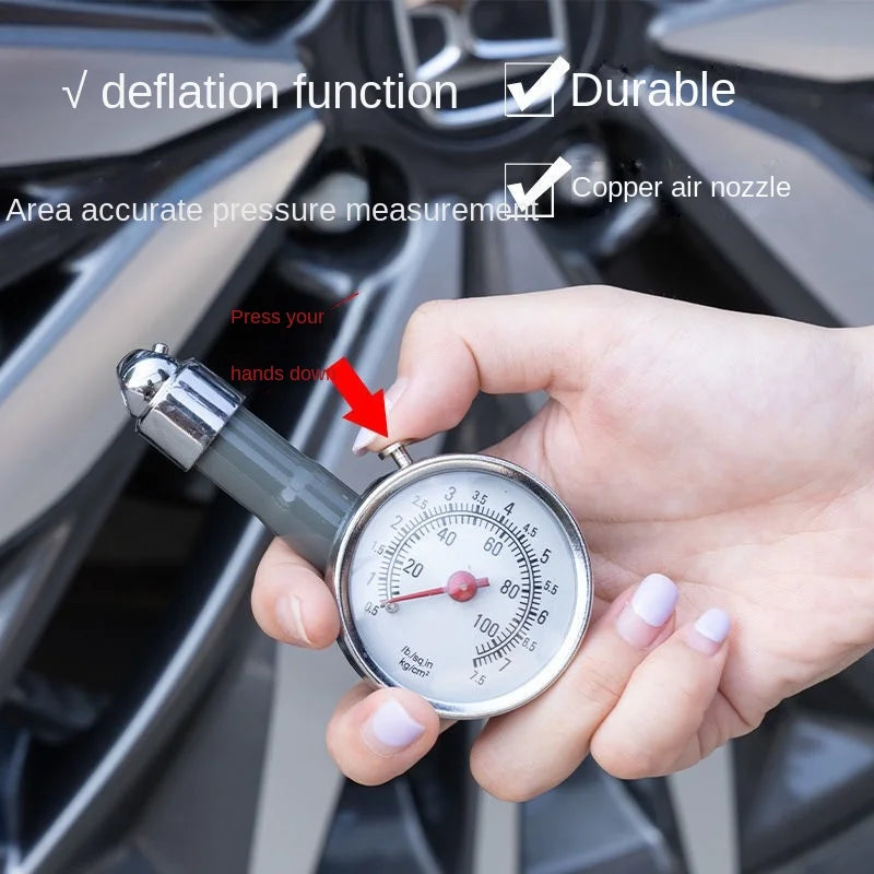 Metal Tire Air Pressure Gauge – Car, Truck & Racing Tyre Meter