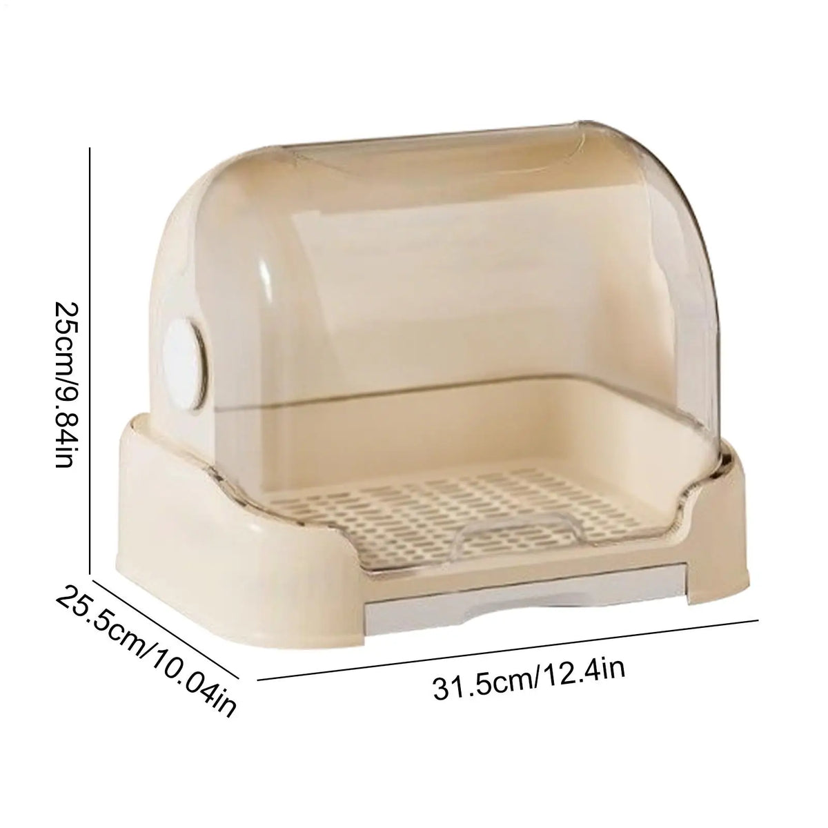 Baby Bottle Organizer with Drain Tray & Dustproof Lid