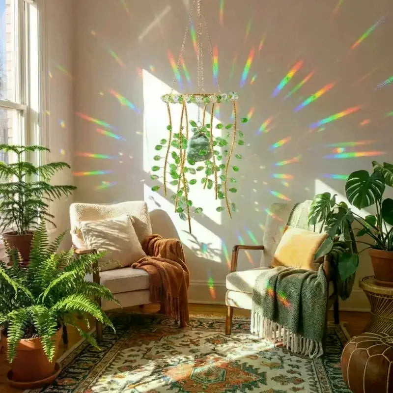 Crystal Wind Chime Handmade Rainbow Sun Catcher – Willow Decor