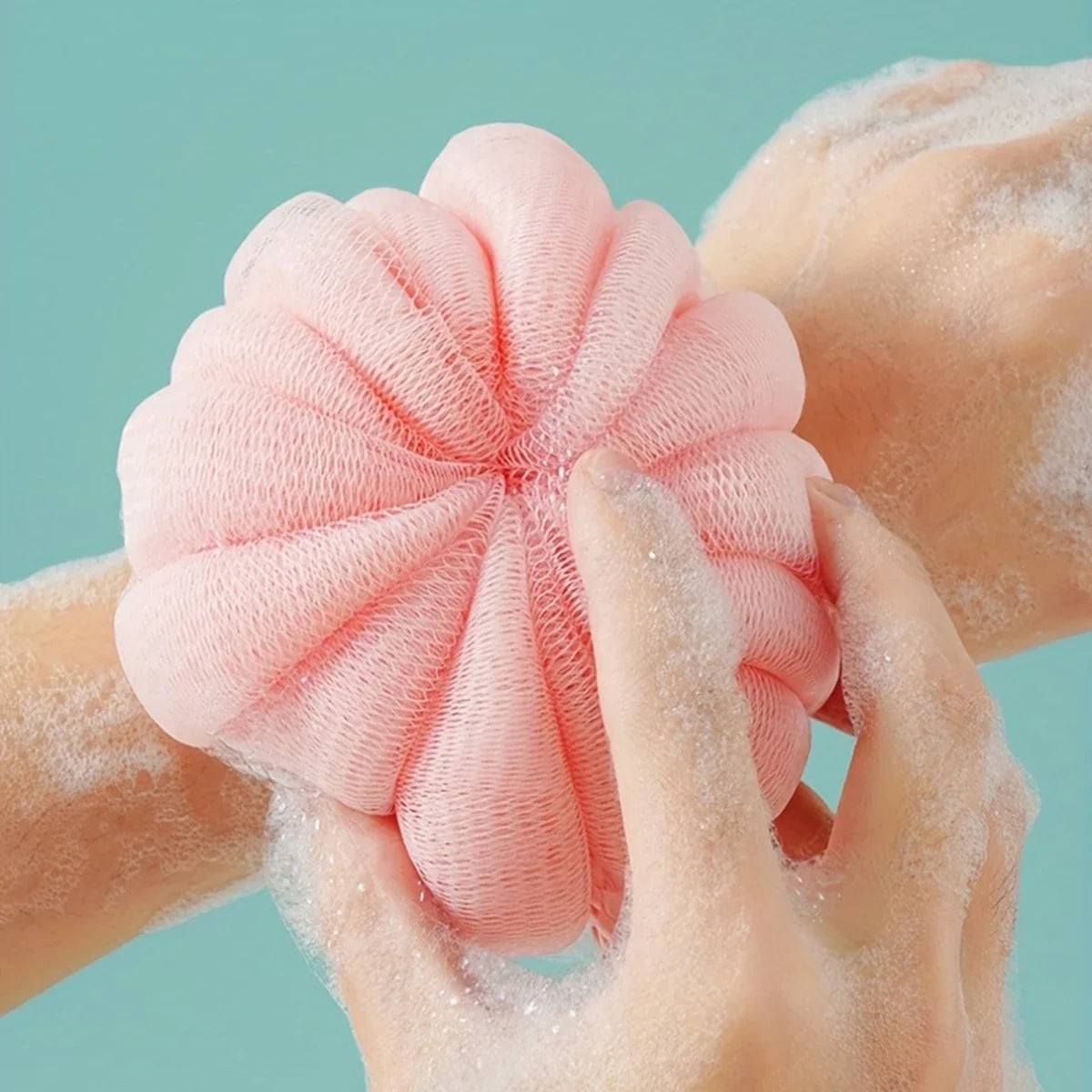 Cute Soft Pumpkin Bath Ball Rubbing Flower