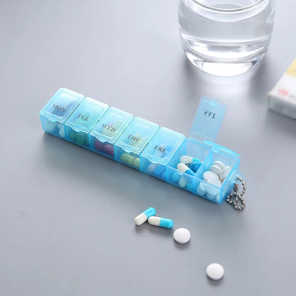 7 Days Pill Medicine Box Weekly Tablet Holder Storage Organizer