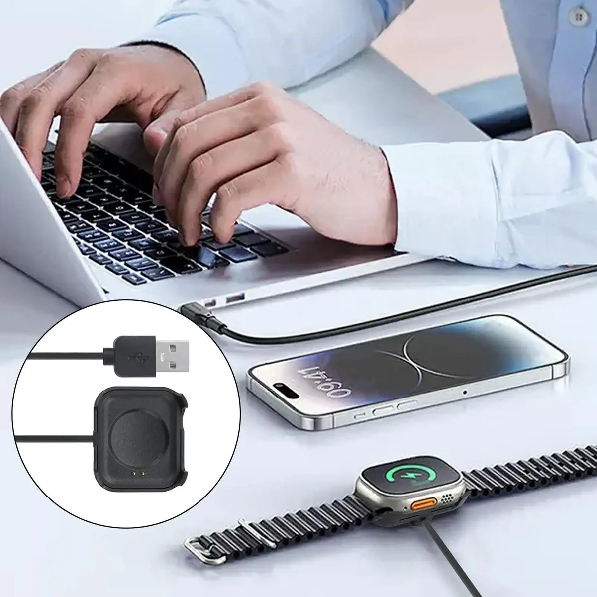 Magnetic Smartwatch Charger Cable – P6 X16 HW22 T500 X8 Plus